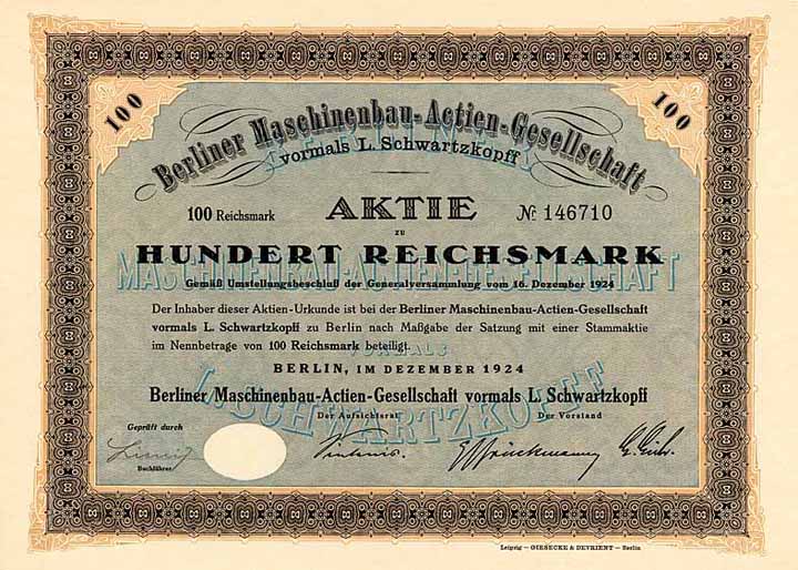 Berliner Maschinenbau-AG vormals L. Schwartzkopff