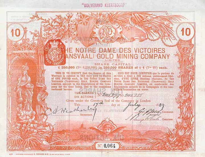 Notre Dame des Victoires (Transvaal) Gold Mining Co.