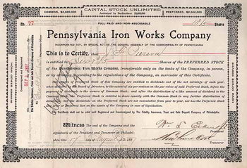 Pennsylvania Iron Works Co.