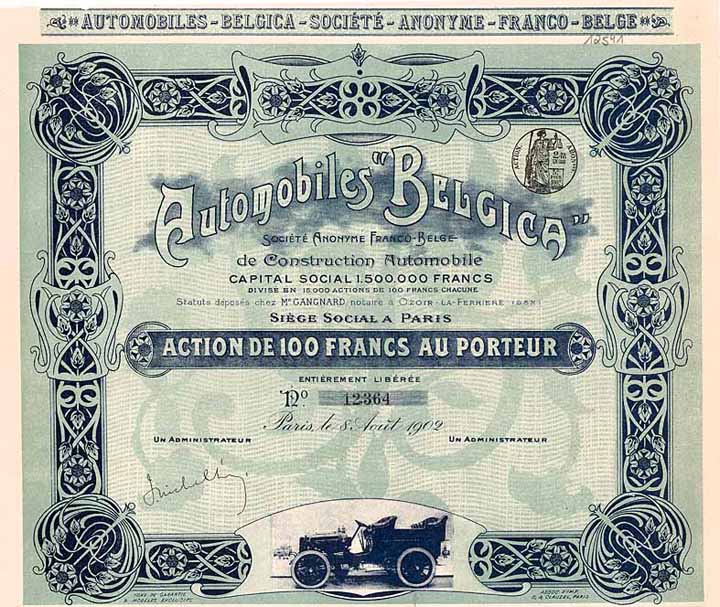 Automobiles "Belgica" S.A. Franco-Belge de Construction Automobile