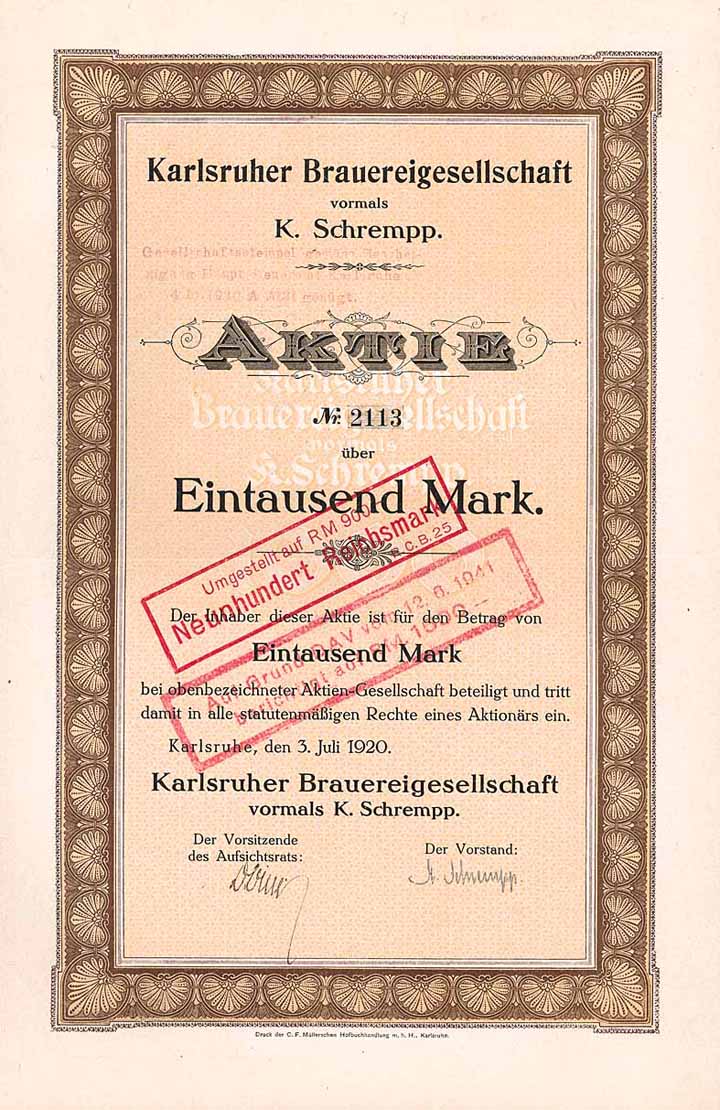 Karlsruher Brauereigesellschaft vormals K. Schrempp