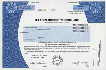 McLaren Automotive Group, Inc.