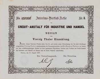 Credit-Anstalt für Industrie und Handel zu Dessau