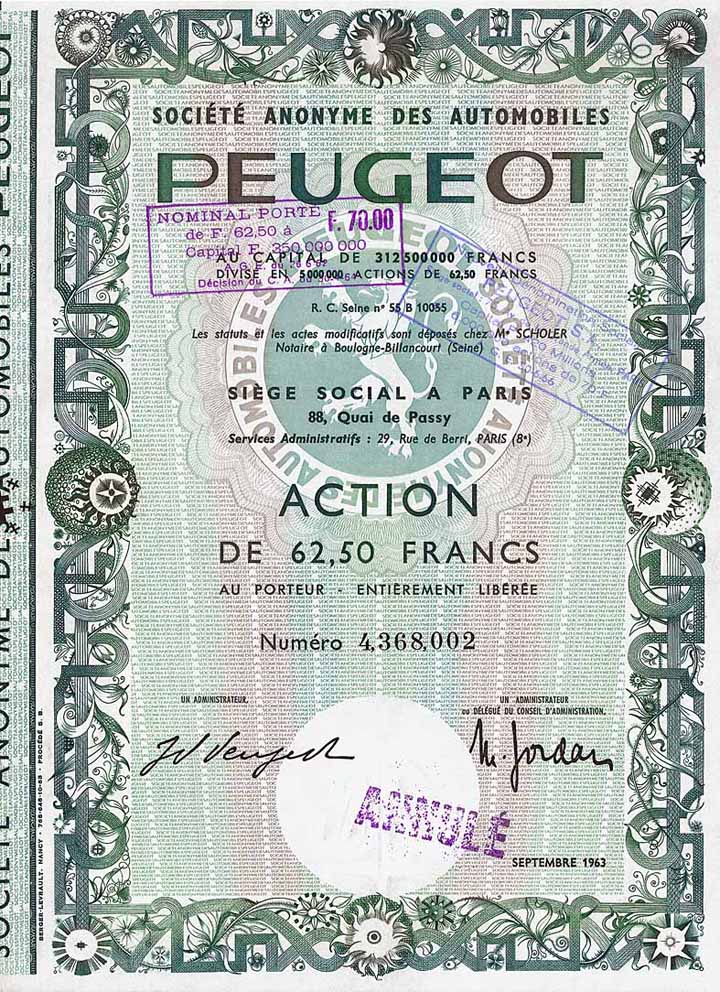 S.A. des Automobiles PEUGEOT