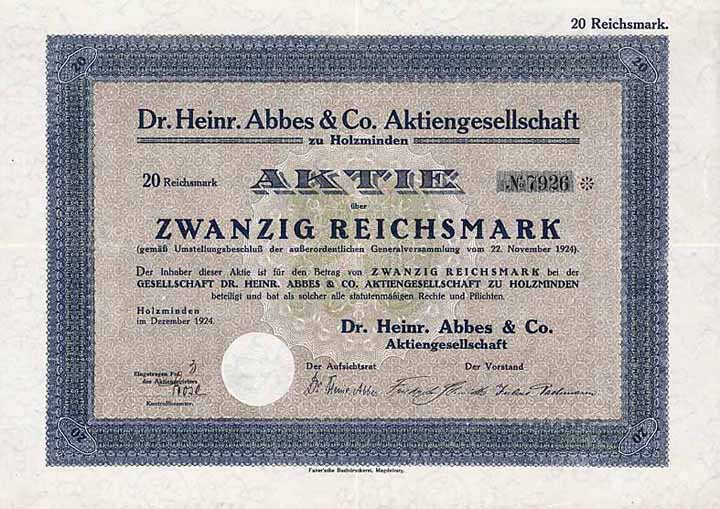 Dr. Heinr. Abbes & Co. AG