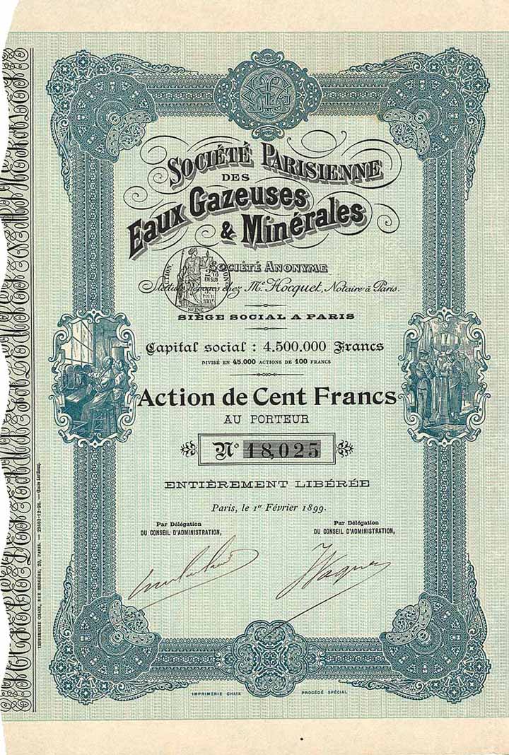 Société Parisienne des Eaux Gazeuses & Minérales S.A.