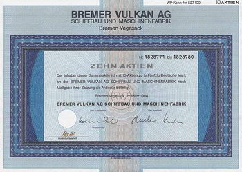 Bremer Vulkan AG Schiffbau und Maschinenfabrik