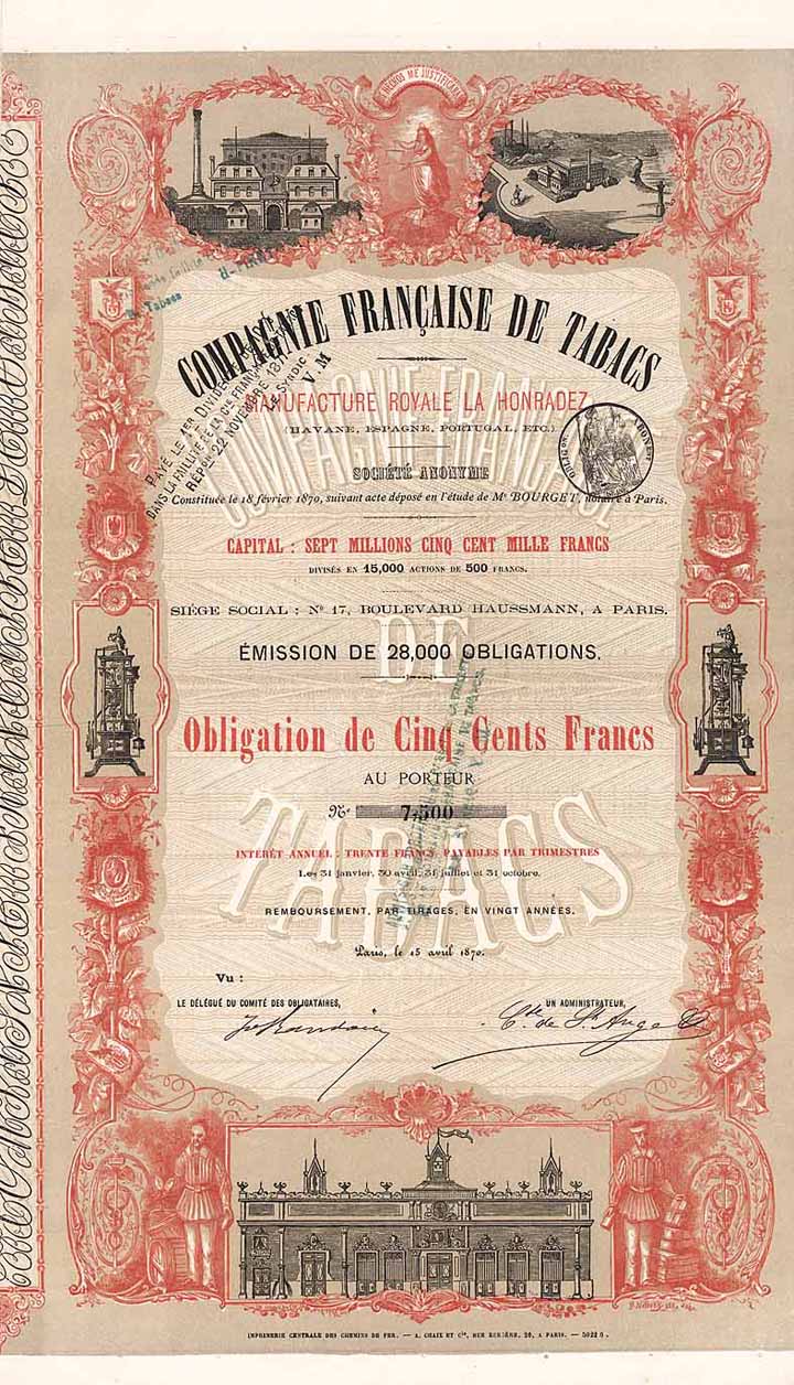 Cie. Francaise de Tabacs Manufacture Royale La Honradez S.A.