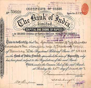 Bank of India Ltd.