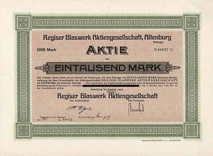 Regiser Glaswerk AG