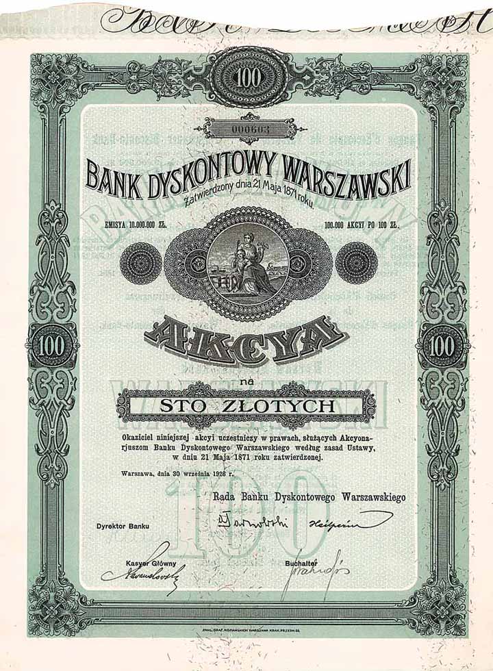 Bank Dyskontowy Warszawski (Warschauer Disconto-Bank)