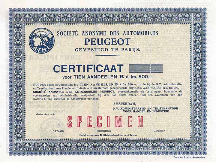 S.A. des Automobiles PEUGEOT