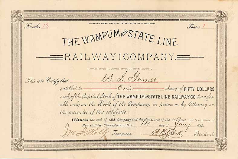 Wampum & State Line Railway
