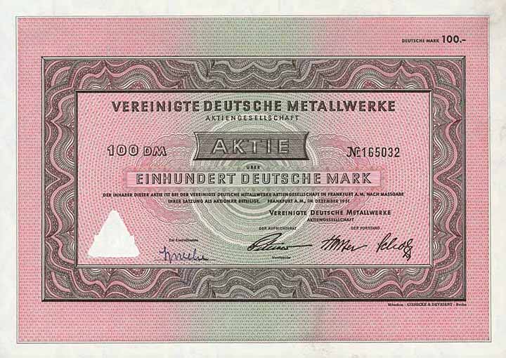 Vereinigte Deutsche Metallwerke AG