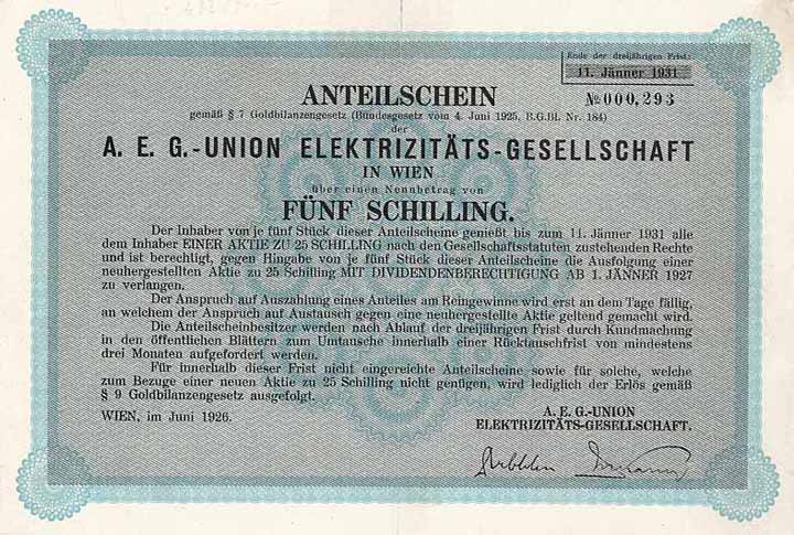 A.E.G.-Union-Elektrizitäts-Gesellschaft