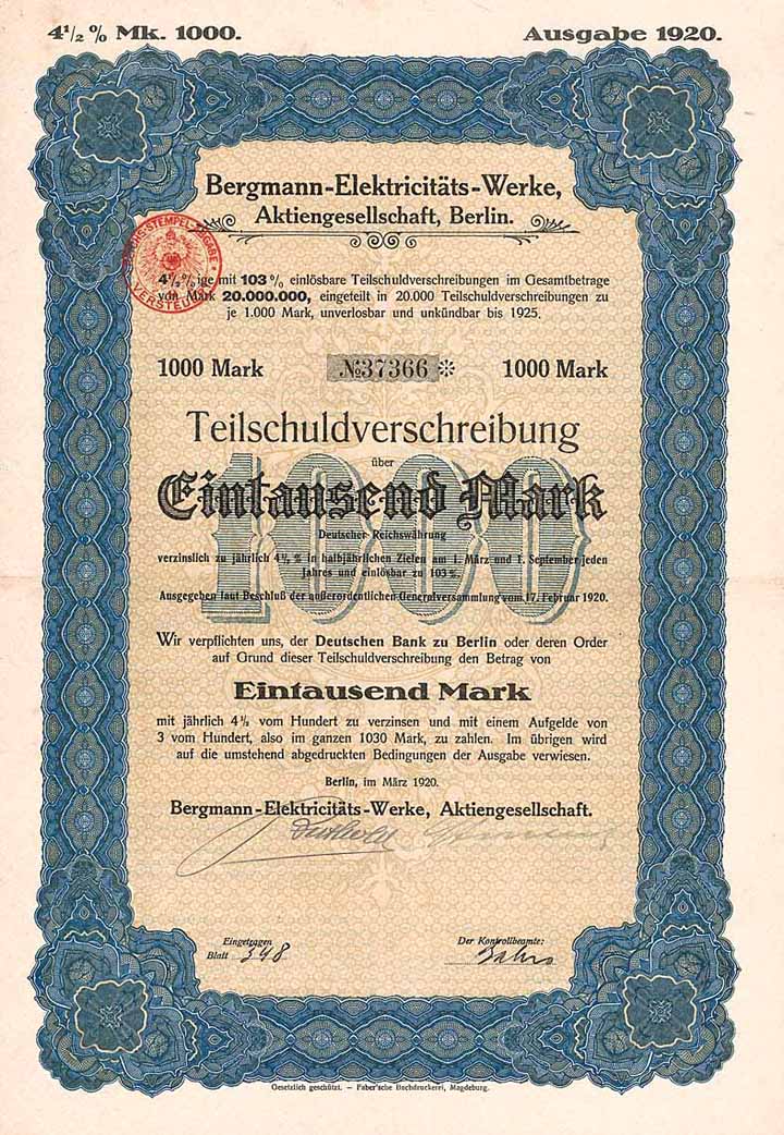 Bergmann-Elektricitäts-Werke AG