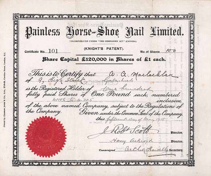 Painless Horse-Shoe Nail