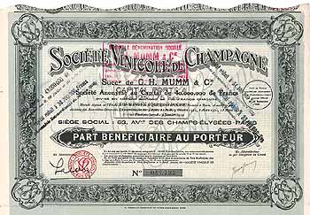 Soc. Vinicole de Champagne Successeurs de G. H. Mumm & Cie.