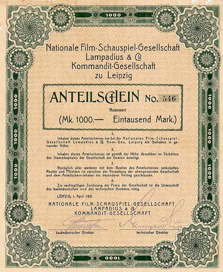 Nationale Film-Schauspiel-Gesellschaft Lampadius & Co. KGaA