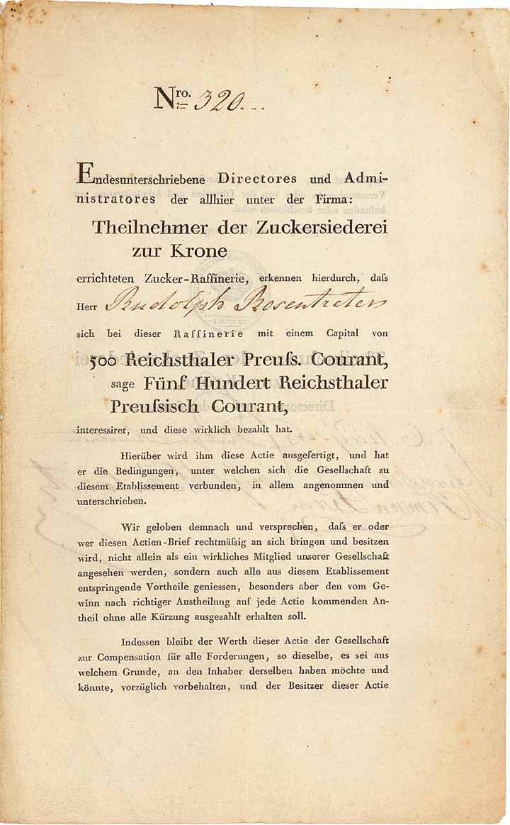 Theilnehmer der Zuckersiederei zur Krone