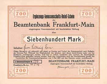 Beamtenbank Frankfurt-Main eGmbH