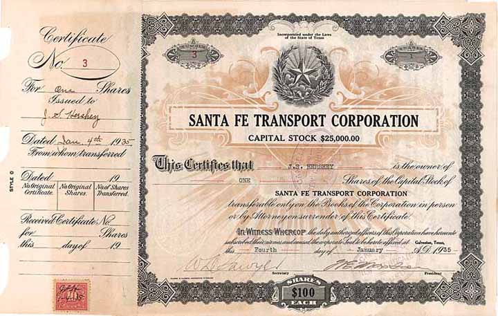 Santa Fe Transportation Corp.