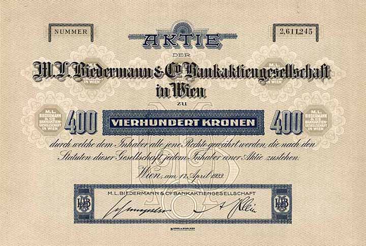 M. L. Biedermann & Co. Bankaktiengesellschaft