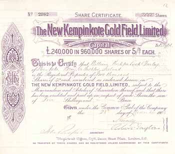 New Kempinkote Gold Fields Ltd.
