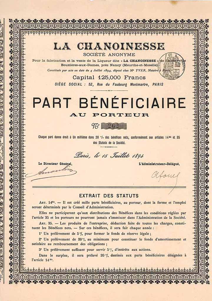 La Chanoinesse S.A.