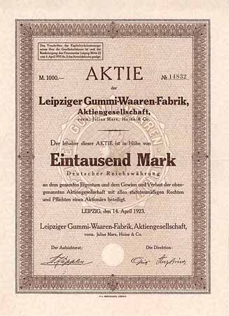 Leipziger Gummi-Waaren-Fabrik AG vorm. Julius Marx, Heine & Co.