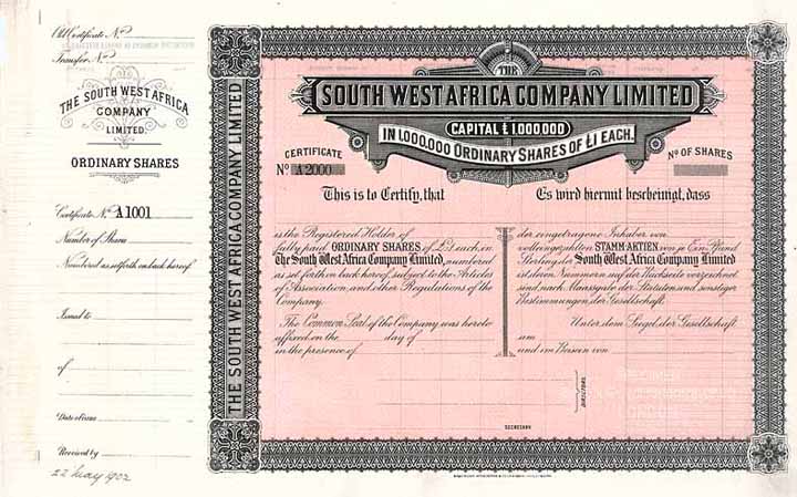 South West Africa Co.