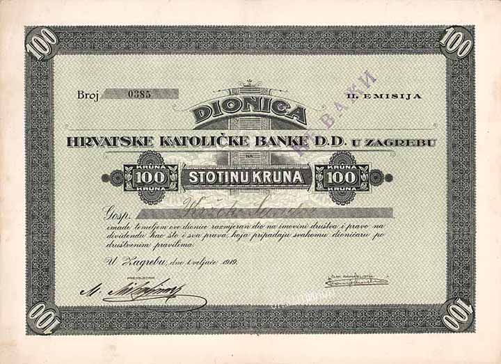 Kroatische katholische Bank AG (Hrvatska Katolicka Banka DD)