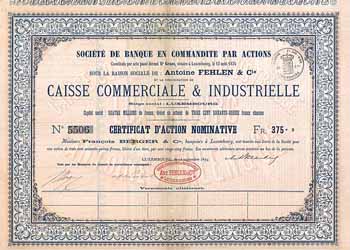 Caisse Commerciale & Industrielle - Soc. de Banque en Commandite par Actions