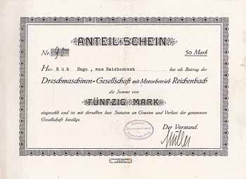 Dreschmaschinen-Gesellschaft mit Motorbetrieb Reichenbach