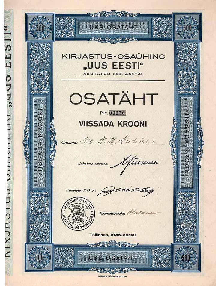 Kirjastus-Osaühing “Uus eesti”