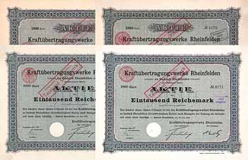 Kraftübertragungswerke Rheinfelden (4 Stücke)