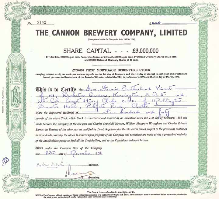 The Cannon Brewery Co., Ltd.