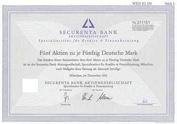 Securenta Bank AG Spezialinstitut für Kredite & Finanzberatung
