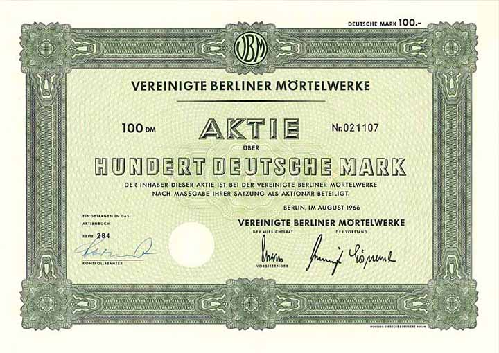 Vereinigte Berliner Mörtelwerke