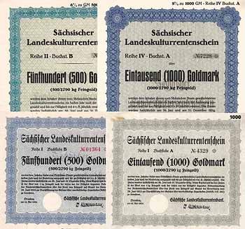 Landeskulturrentenbank Sachsen (11 Stücke)