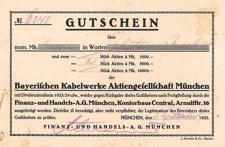 Bayerische Kabelwerke AG
