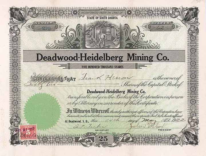 Deadwood-Heidelberg Mining Co.