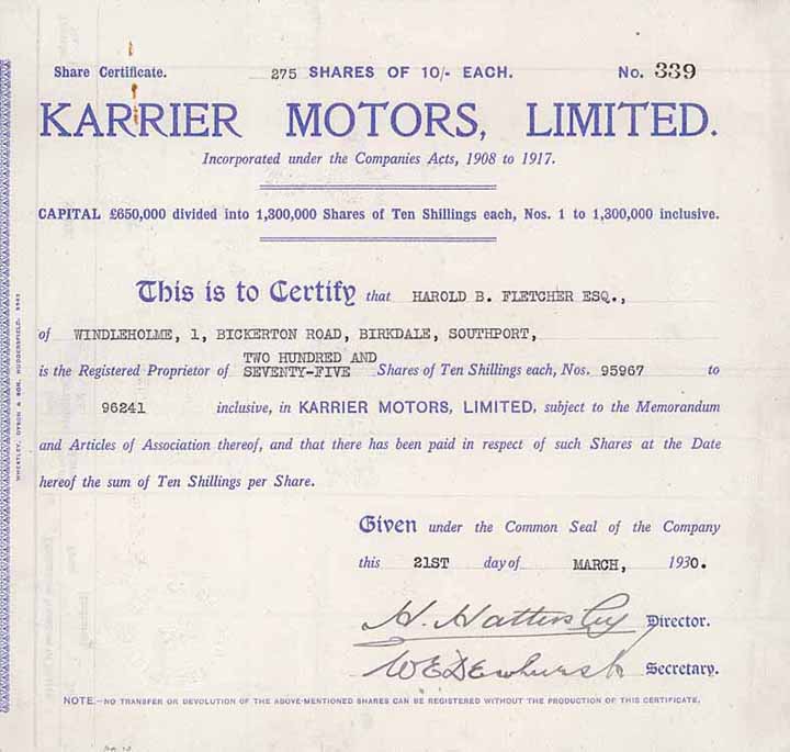 Karrier Motors Ltd.