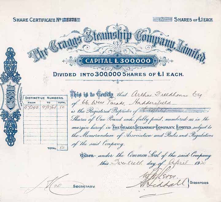 Craggs Steamship Co. Ltd.