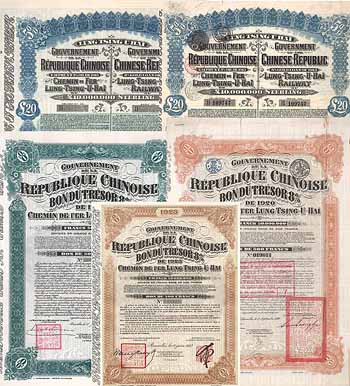 Government of the Chinese Republic Lung-Tsing-U-Hai Railway (80 Bonds 1913-1923)