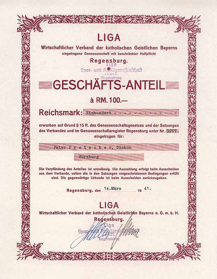 LIGA Wirtschaftlicher Verband der katholischen Geistlichen Bayerns eGmbH