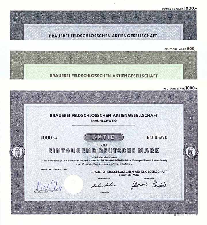 Brauerei Feldschlösschen AG (3 Stücke)