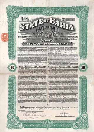 State of Bahia 5 % Funding Loan of 1915