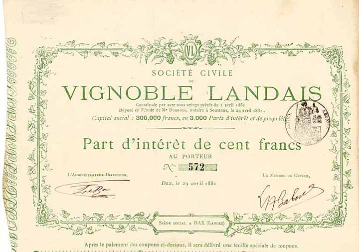 Soc. Civile du Vignoble Landais