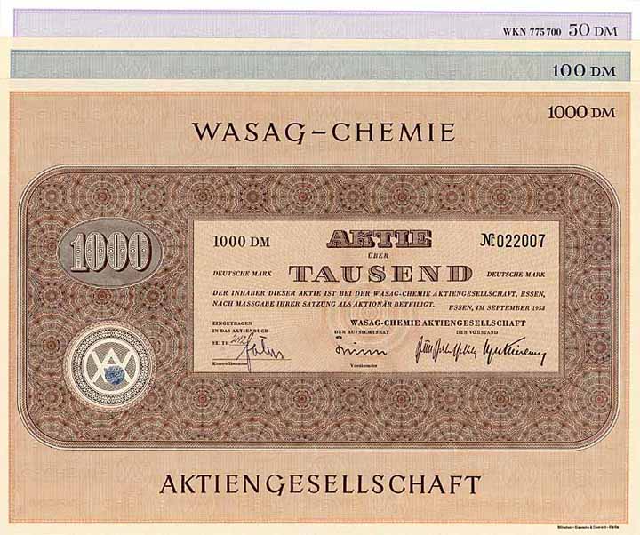 WASAG-Chemie AG (4 Stücke)